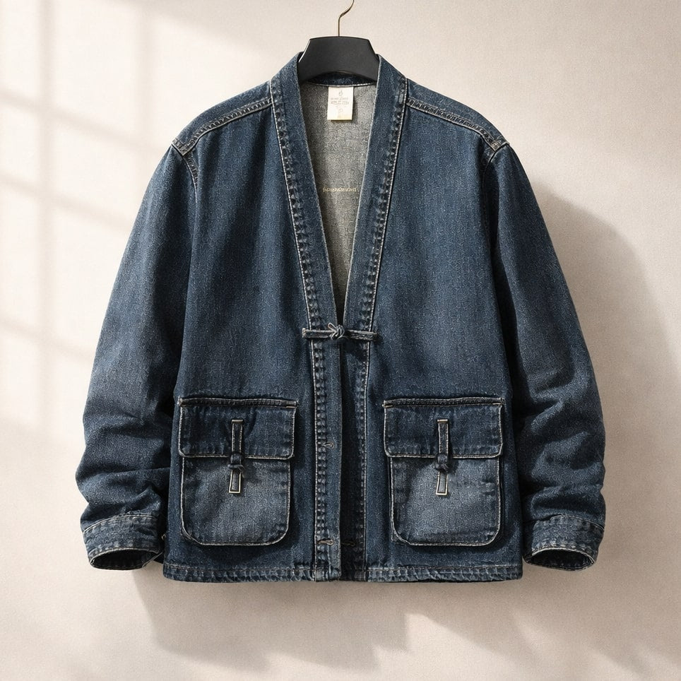 Diego Wickeljacke aus Baumwoll-Denim