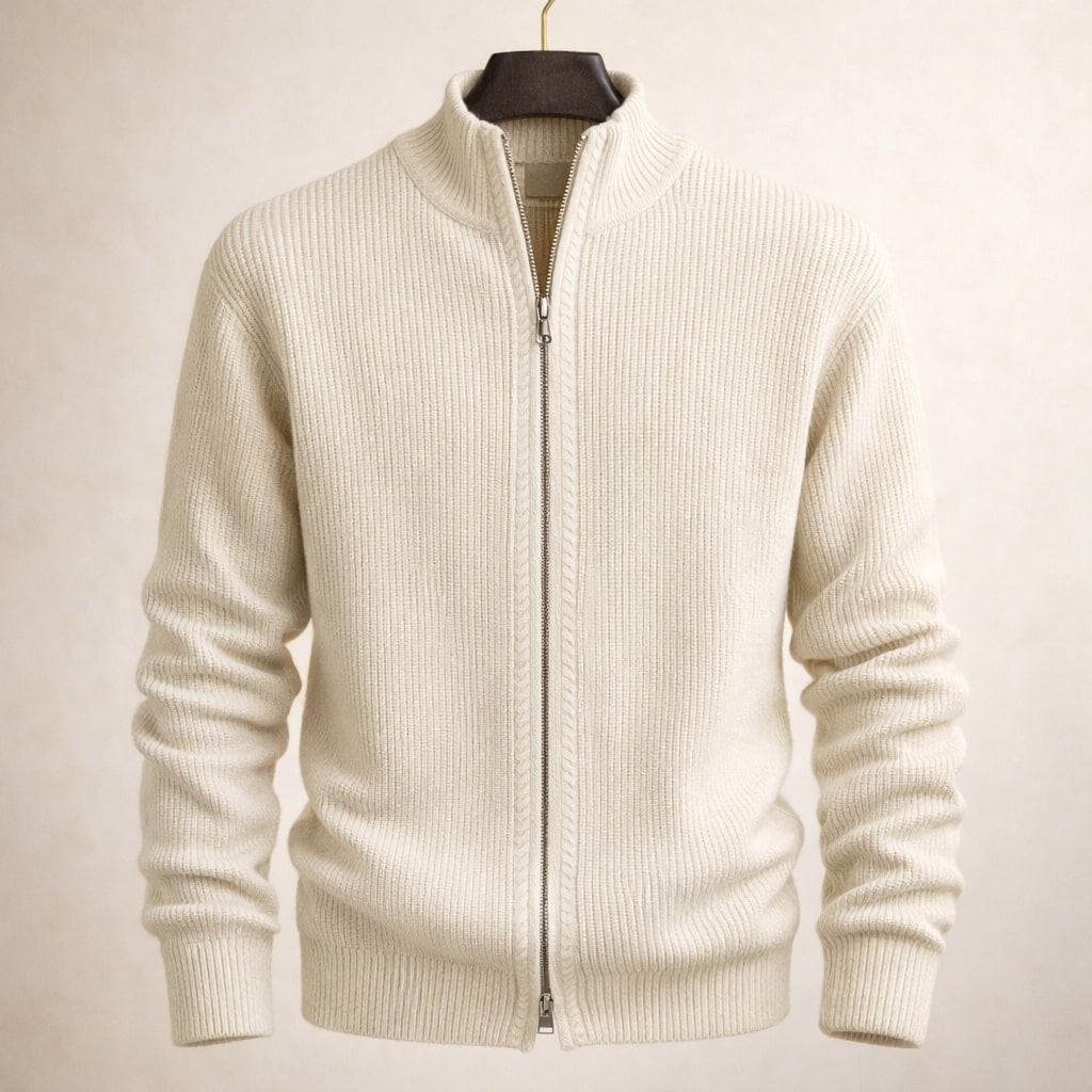Riccardo Strickpullover mit Reißverschluss