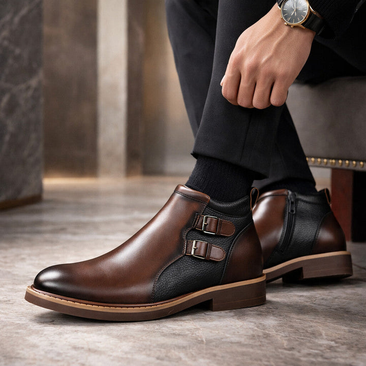Matteo Leder-Stiefeletten