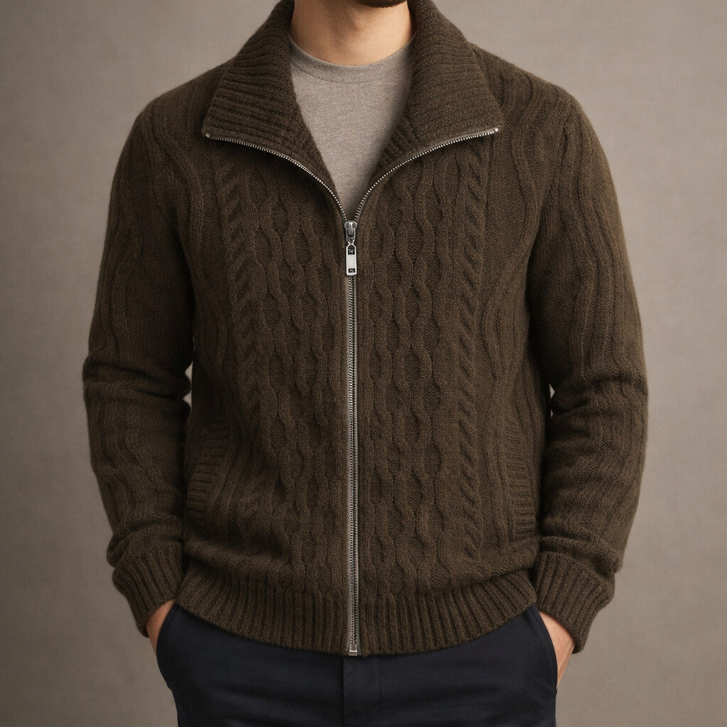 Alberto Strickjacke mit Reißverschluss