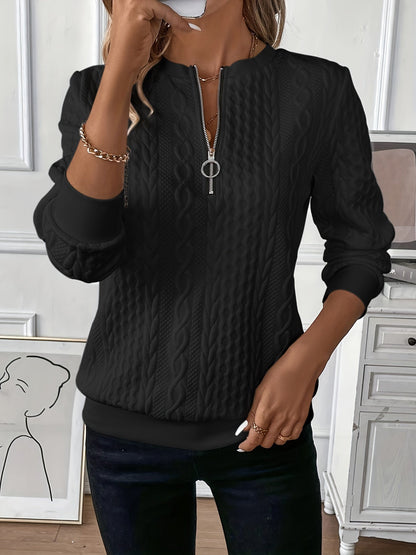 AVELOR Amy Zip Knit Sweater
