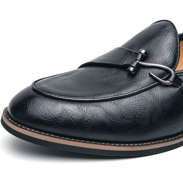 Xavier Leder-Loafer mit Metallspange