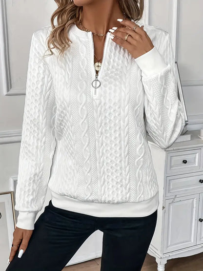 AVELOR Amy Zip Knit Sweater