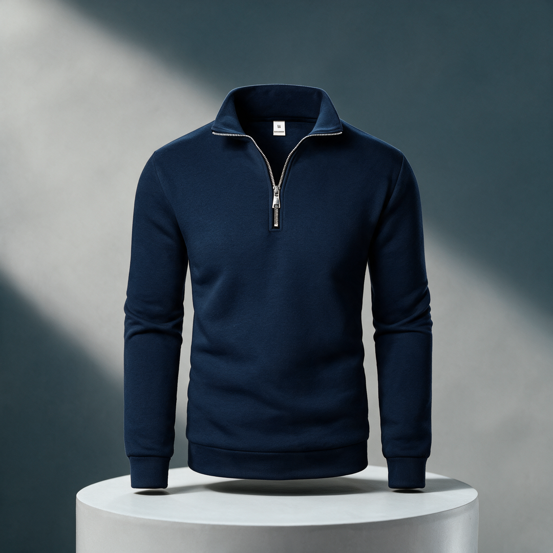 Troyer-Pullover Milano – Stehkragen & Halber Reißverschluss | Montevaro