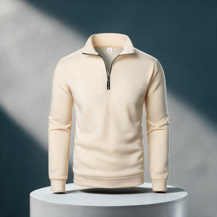 Troyer-Pullover Milano – Stehkragen & Halber Reißverschluss | Montevaro