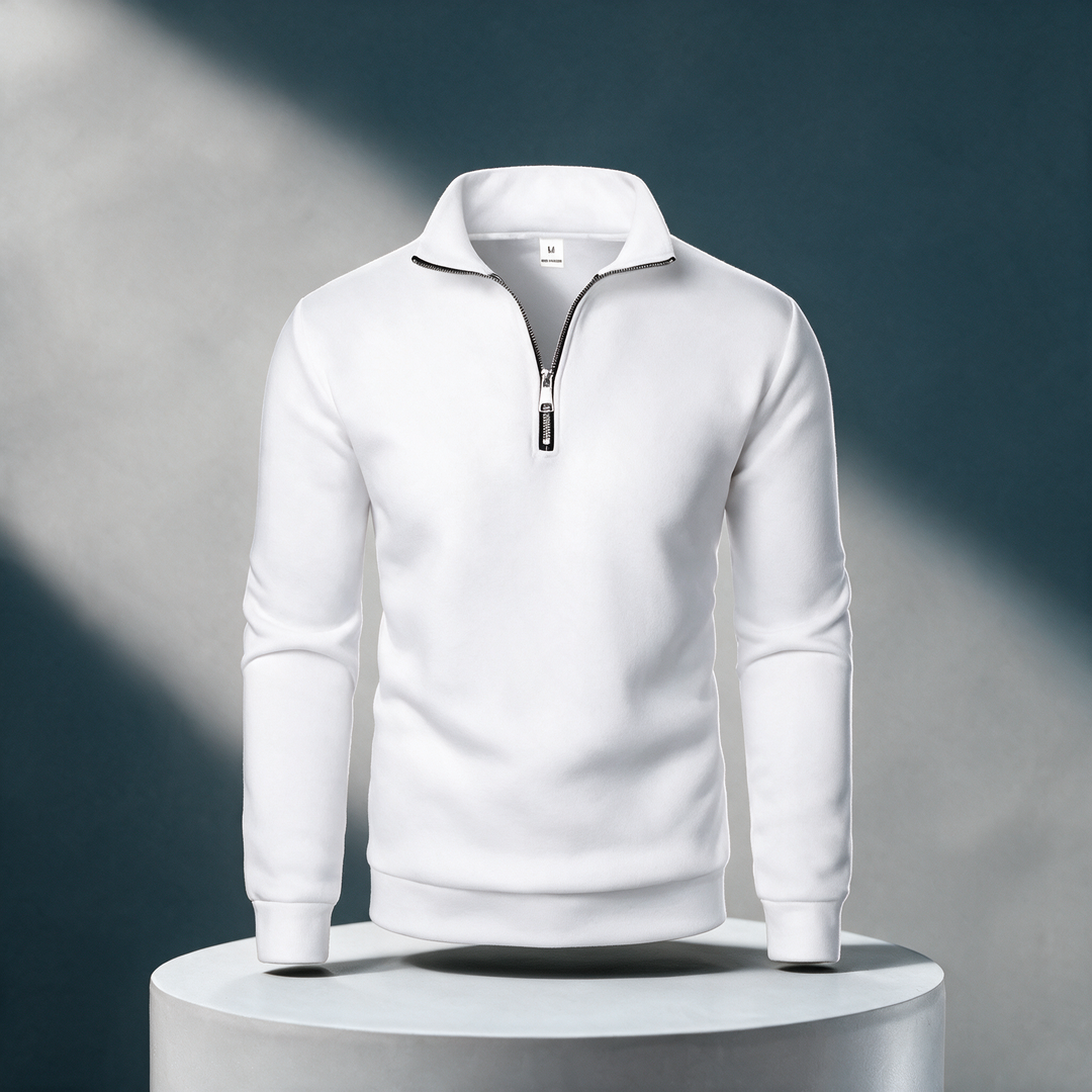 Troyer-Pullover Milano – Stehkragen & Halber Reißverschluss | Montevaro