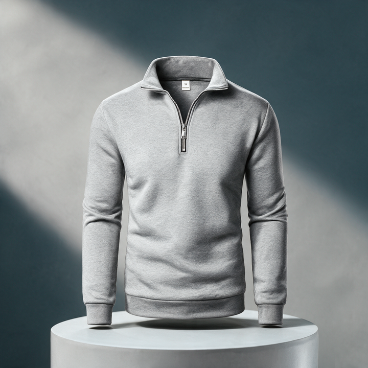 Troyer-Pullover Milano – Stehkragen & Halber Reißverschluss | Montevaro
