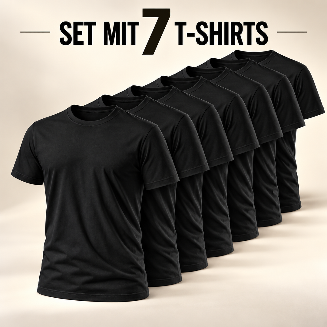 7er T-Shirt Vorteilspack – 4 kaufen, 3 gratis