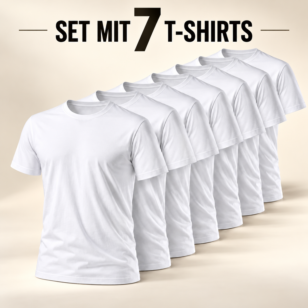 7er T-Shirt Vorteilspack – 4 kaufen, 3 gratis