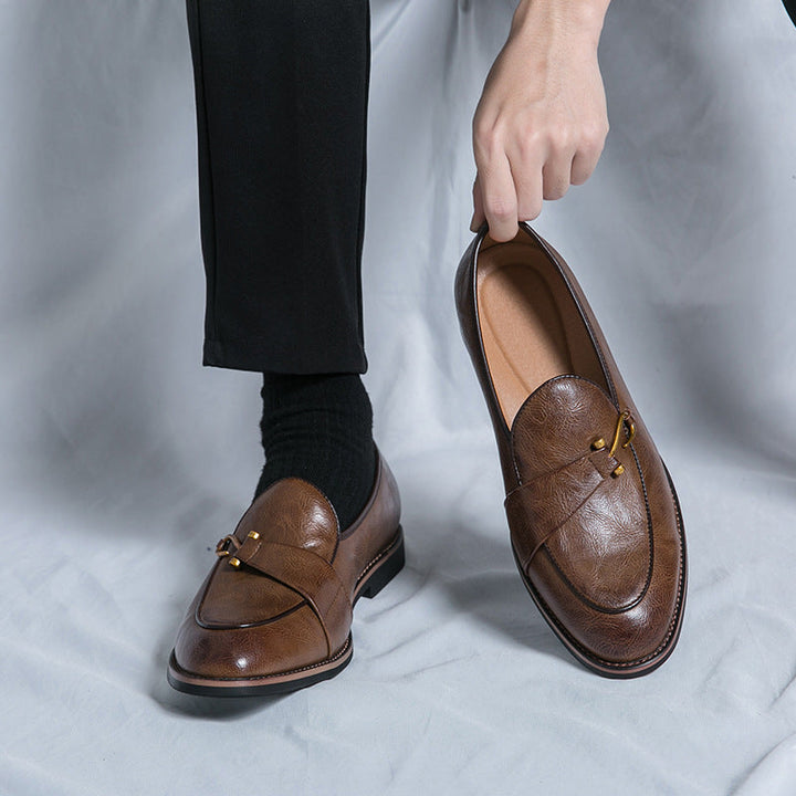 Xavier Leder-Loafer mit Metallspange