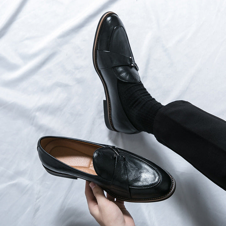 Xavier Leder-Loafer mit Metallspange