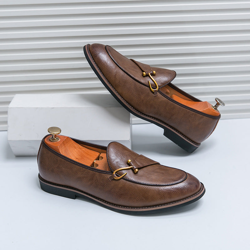 Xavier Leder-Loafer mit Metallspange