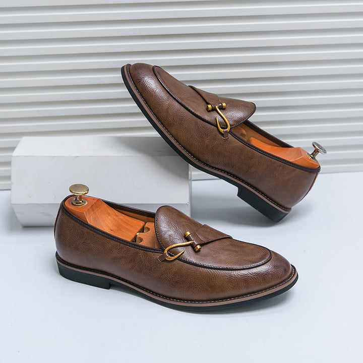 Xavier Leder-Loafer mit Metallspange