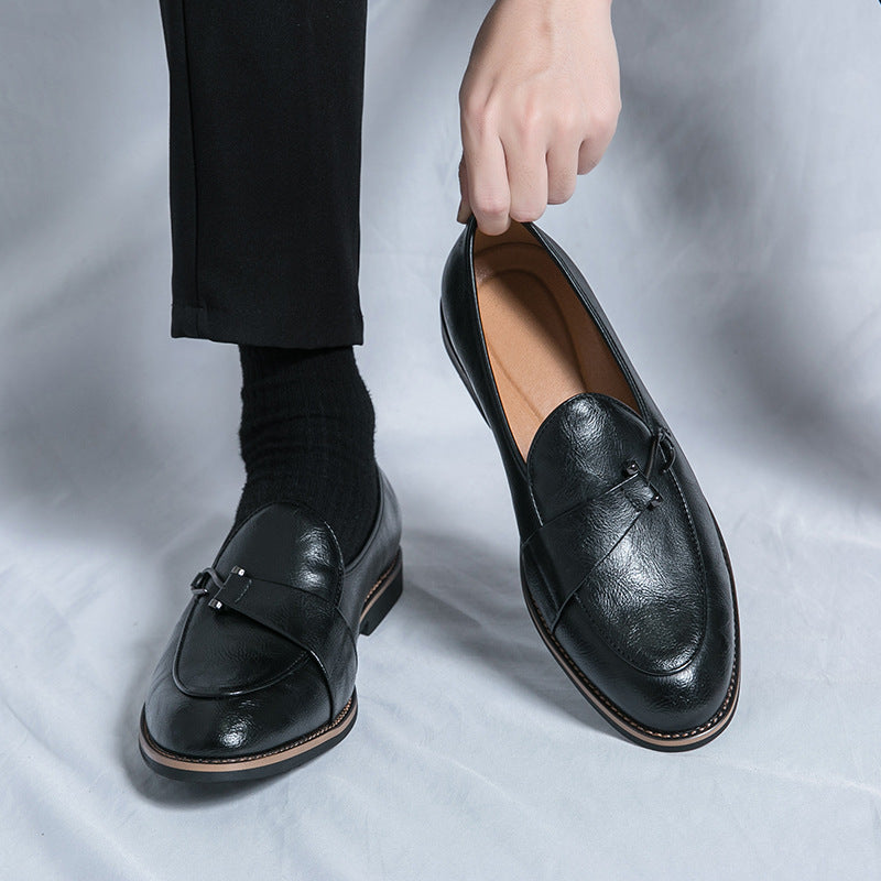 Xavier Leder-Loafer mit Metallspange