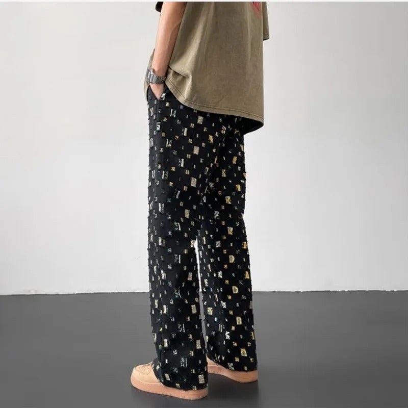 AVELOR Mosaic Straight Fit Pants