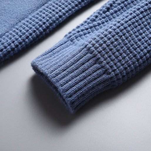 Lorenzo Waffelstrick-Strickjacke