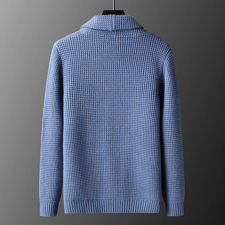 Lorenzo Waffelstrick-Strickjacke