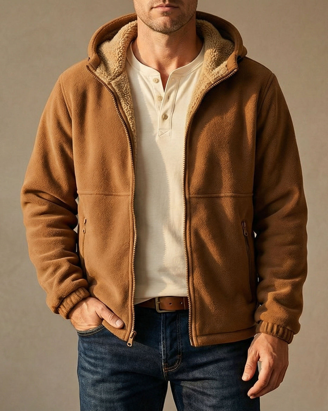 Ricardo Fleece-gefütterter Hoodie mit Reißverschluss
