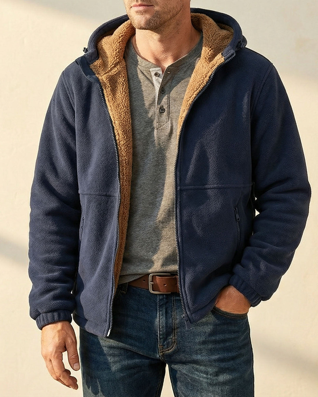 Ricardo Fleece-gefütterter Hoodie mit Reißverschluss