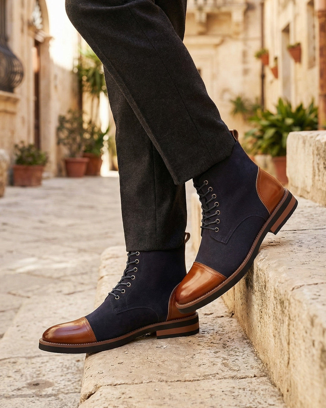 Ettore Wildleder-Stiefel mit Zehenkappe