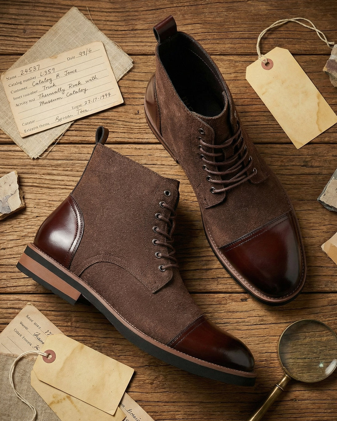 Ettore Wildleder-Stiefel mit Zehenkappe