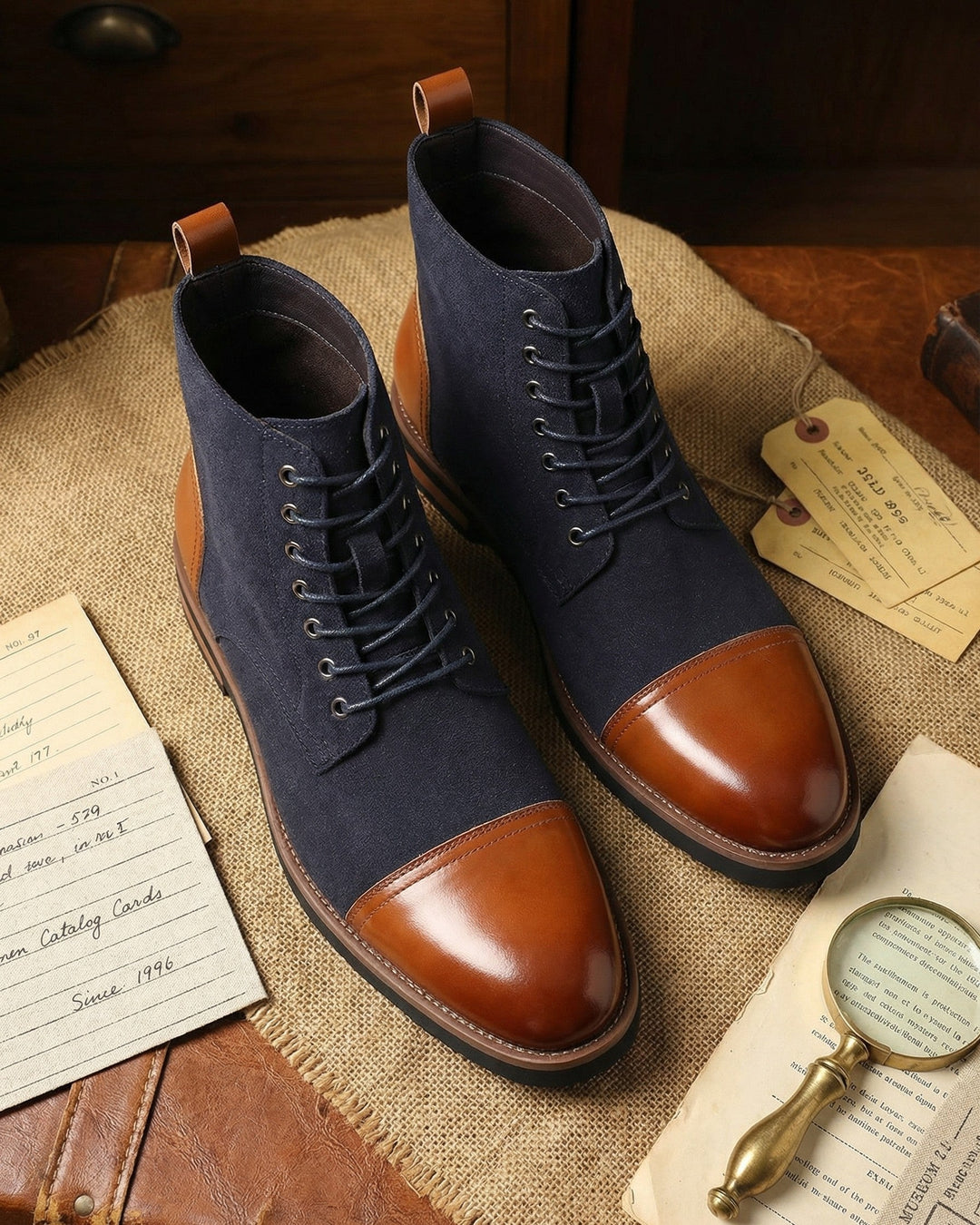 Ettore Wildleder-Stiefel mit Zehenkappe