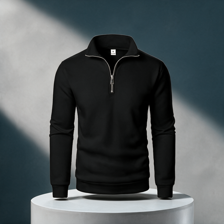 Troyer-Pullover Milano – Stehkragen & Halber Reißverschluss | Montevaro