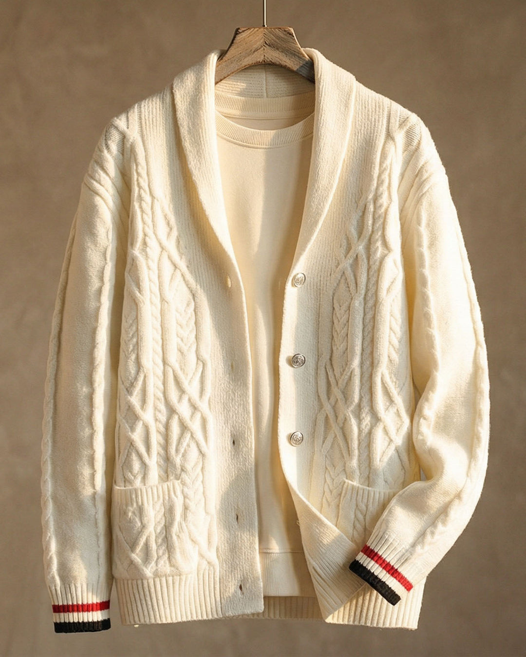 Giovanni Zopfstrick-Strickjacke