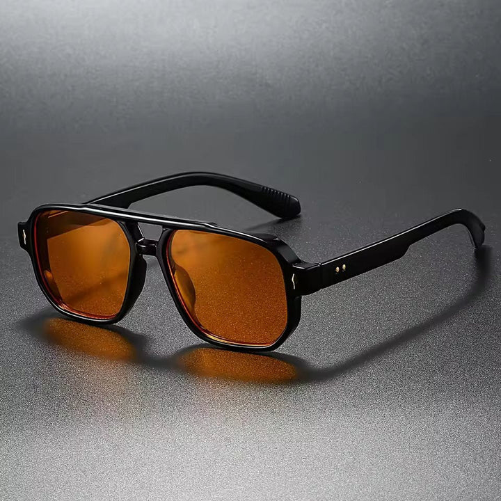 Bruno Eckige Vintage-Sonnenbrille