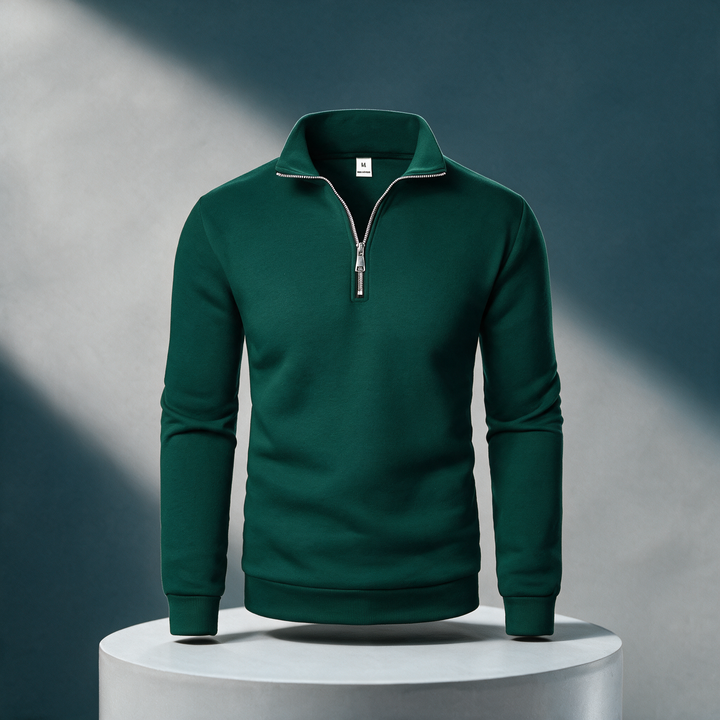 Troyer-Pullover Milano – Stehkragen & Halber Reißverschluss | Montevaro