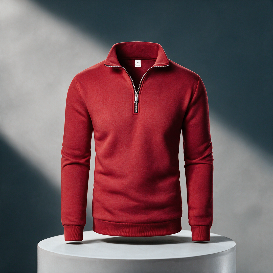 Troyer-Pullover Milano – Stehkragen & Halber Reißverschluss | Montevaro