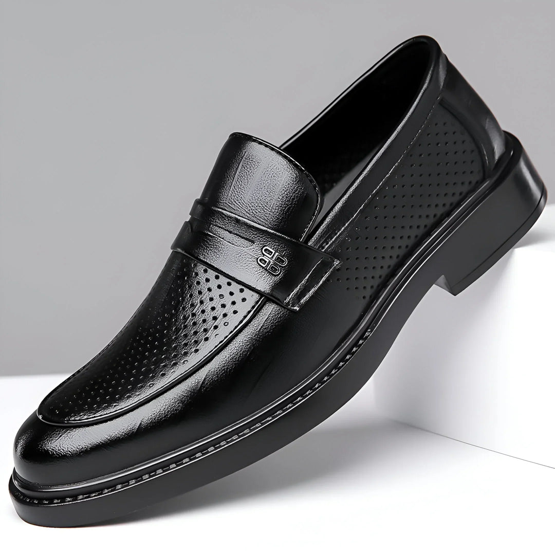 Biagio Perforierte Penny-Leder-Loafer