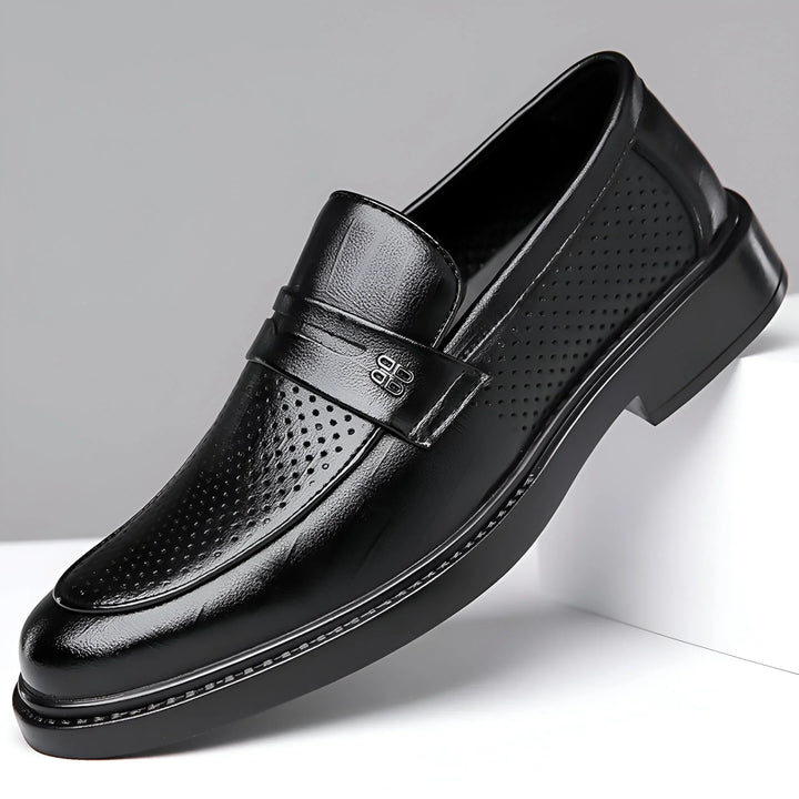 Biagio Perforierte Penny-Leder-Loafer
