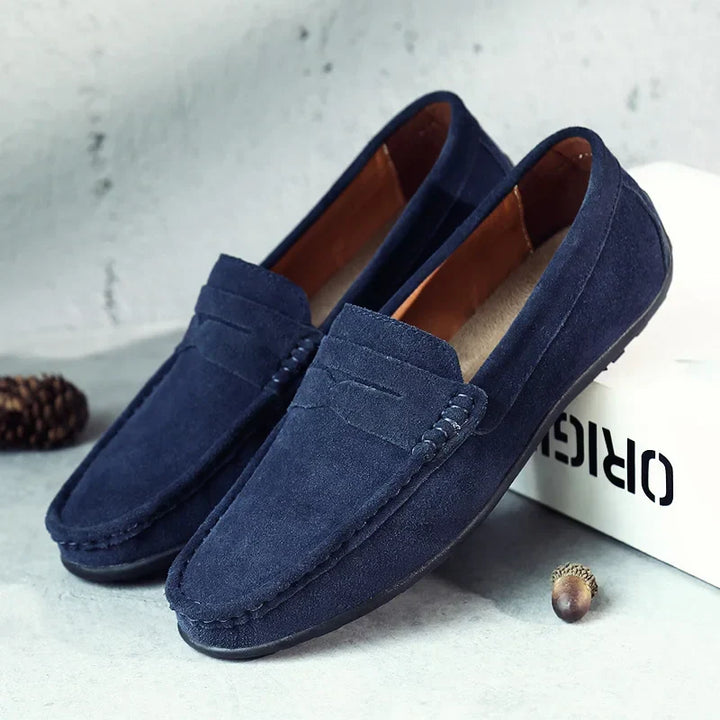 Carmine Wildleder-Slipper