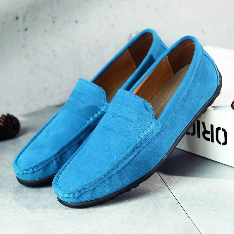 Carmine Wildleder-Slipper