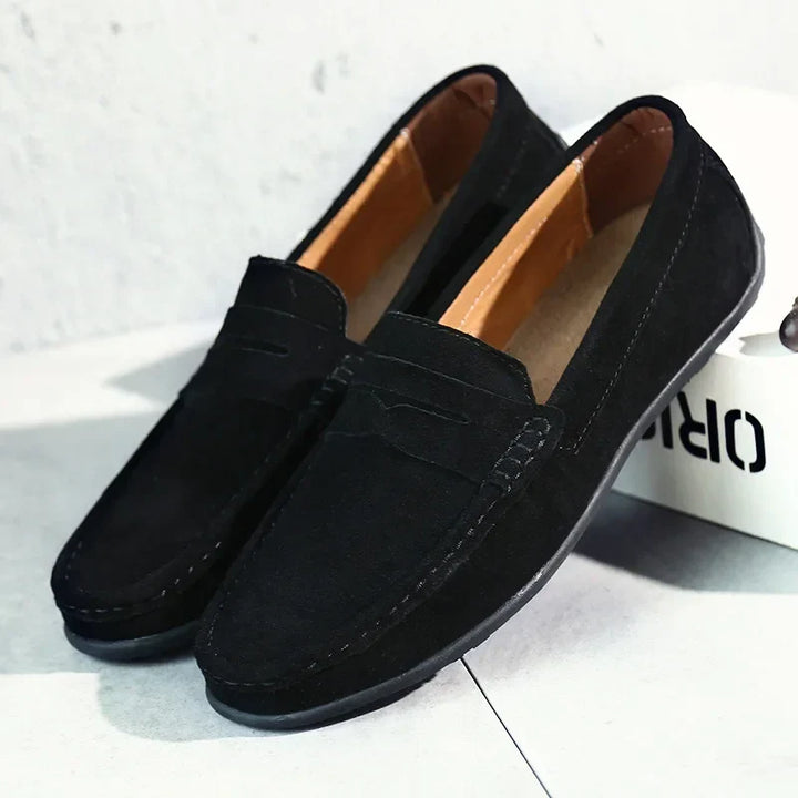 Carmine Wildleder-Slipper