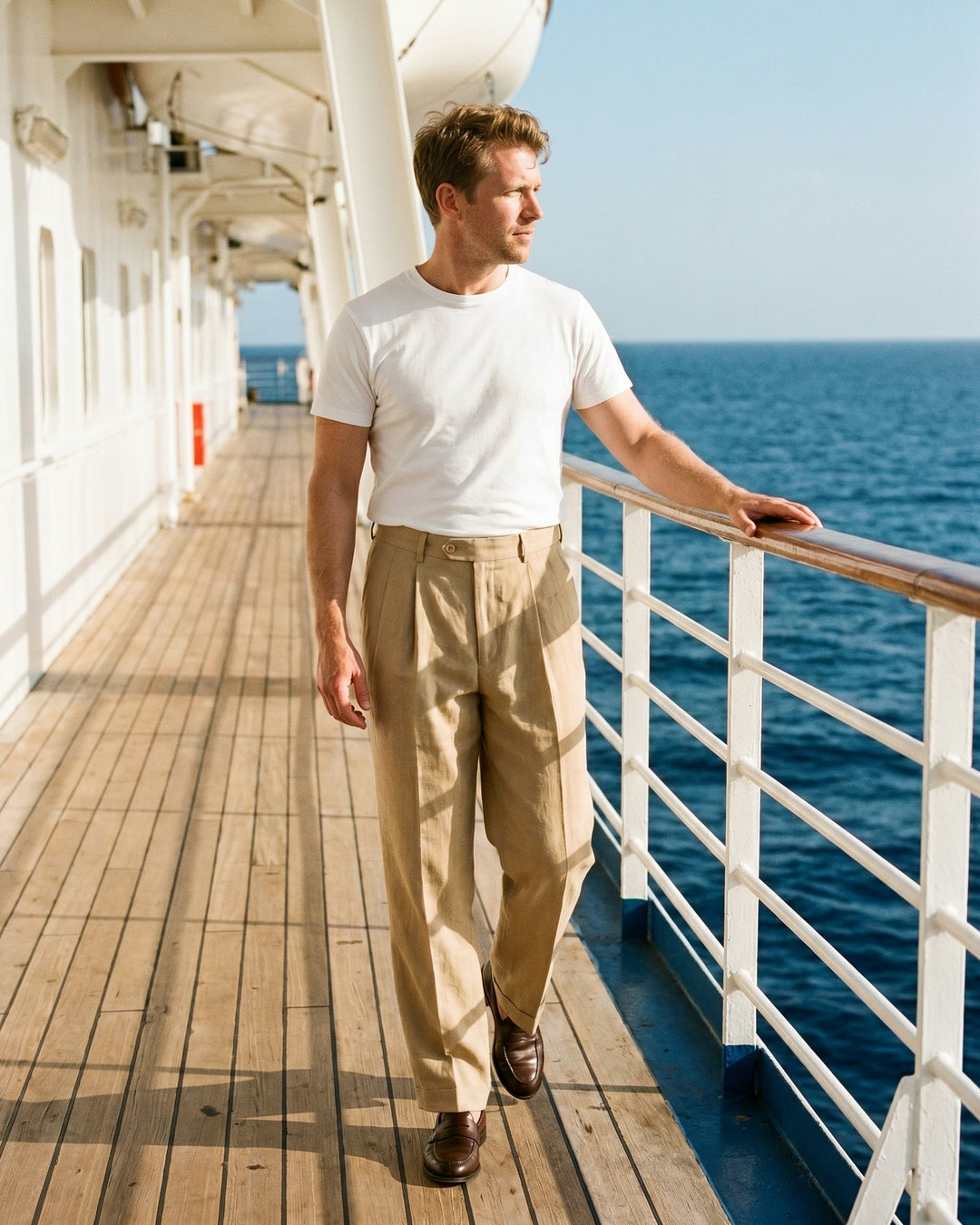 Ercole Bundfaltenhose aus Leinen