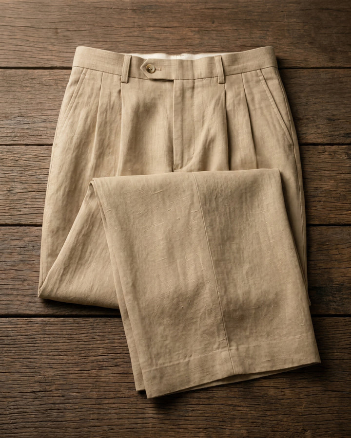 Ercole Bundfaltenhose aus Leinen