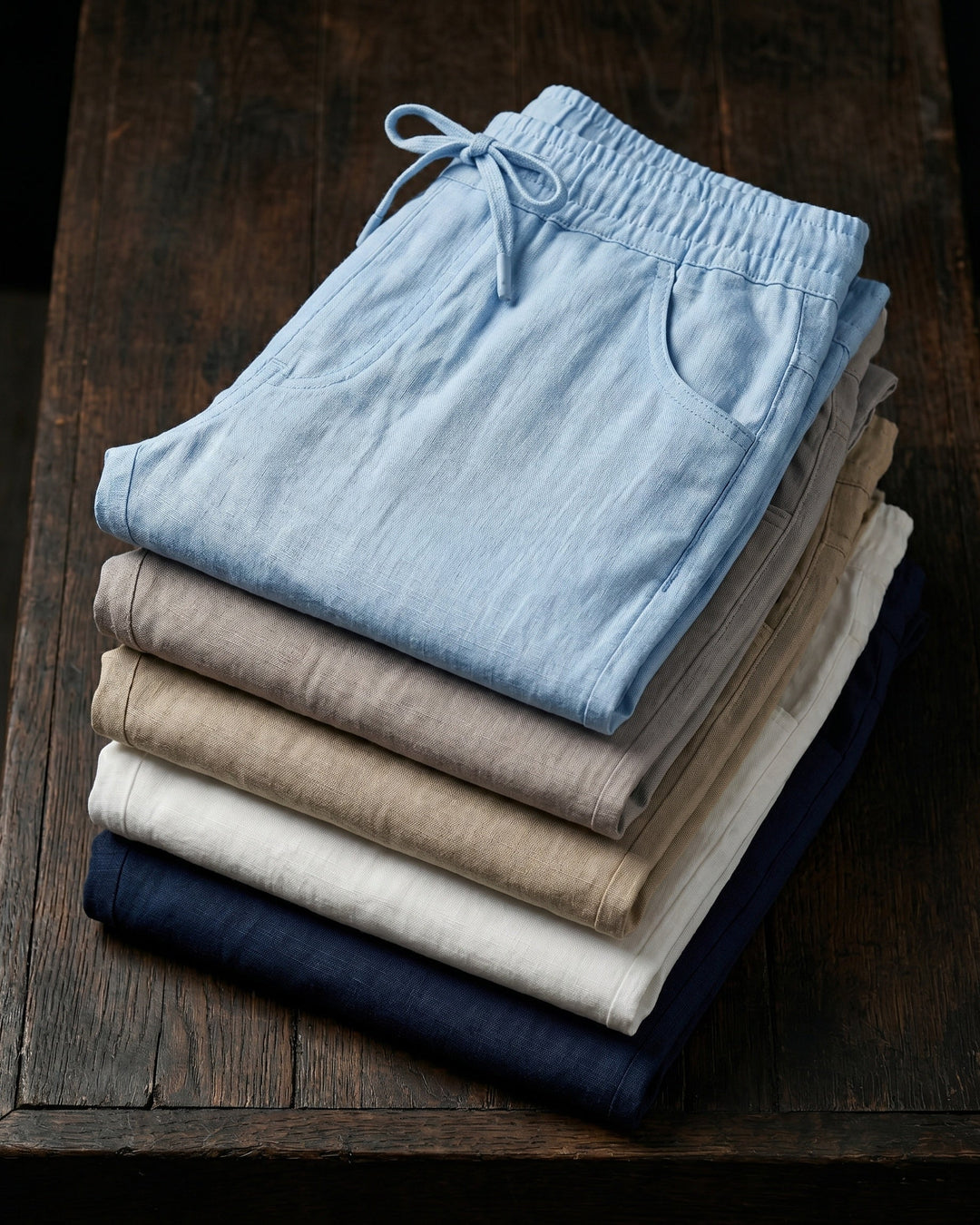 Gennaro Lockere Leinenhose mit Kordelzug