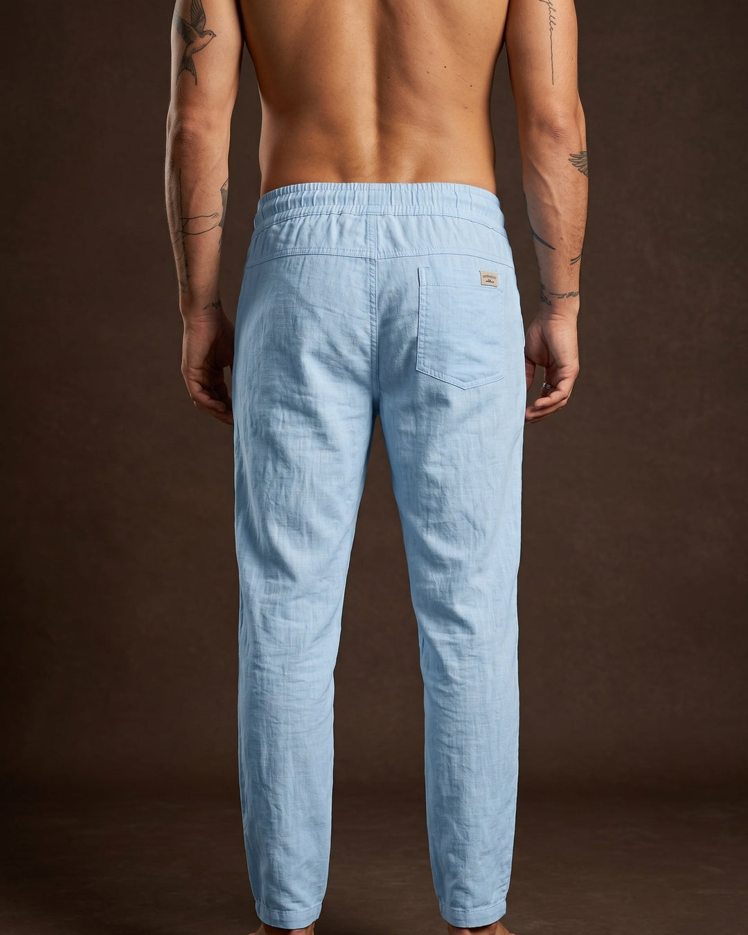 Gennaro Lockere Leinenhose mit Kordelzug