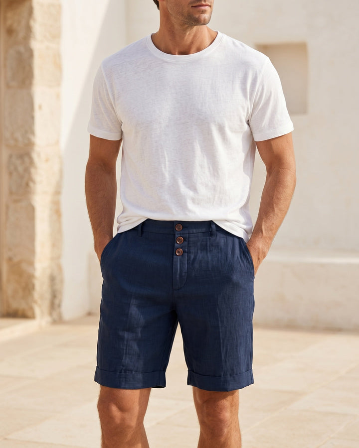Eugenio Taillierte Chino-Shorts aus Leinen