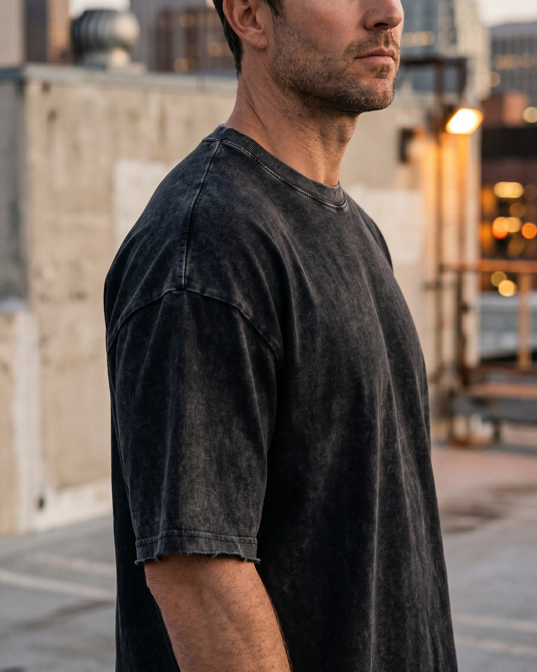 Elio Oversize-T-Shirt aus gewaschener Baumwolle