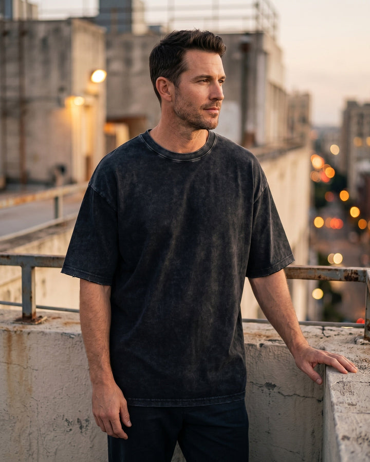 Elio Oversize-T-Shirt aus gewaschener Baumwolle