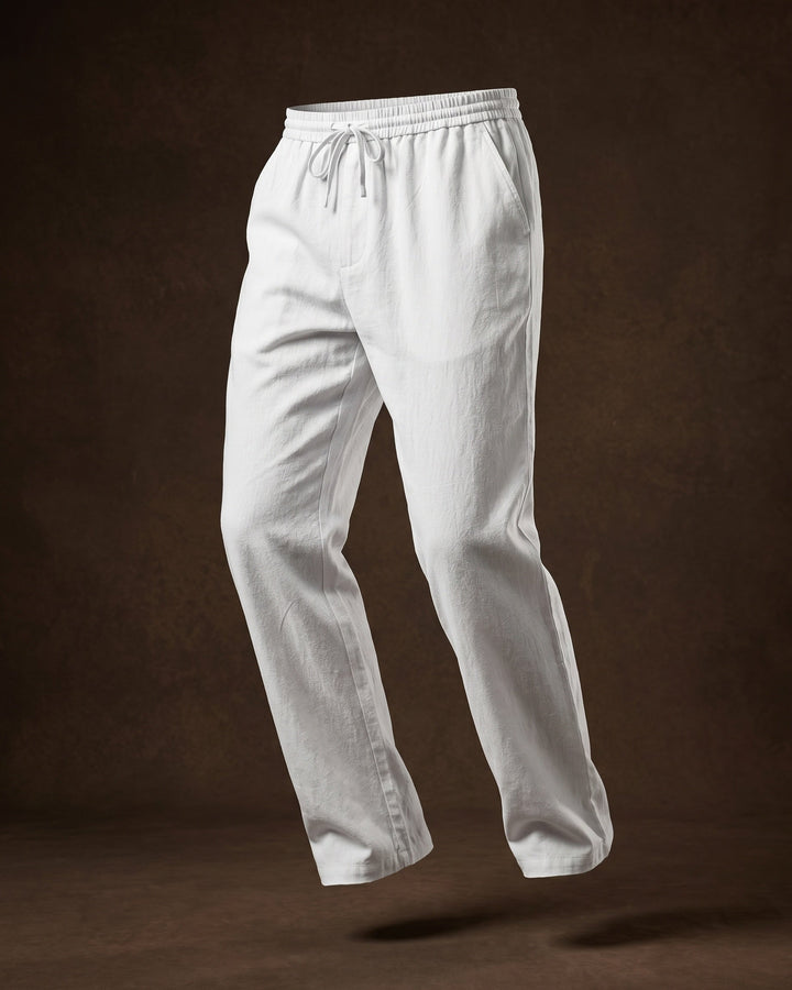 Umberto Lockere Leinenhose mit geradem Bein