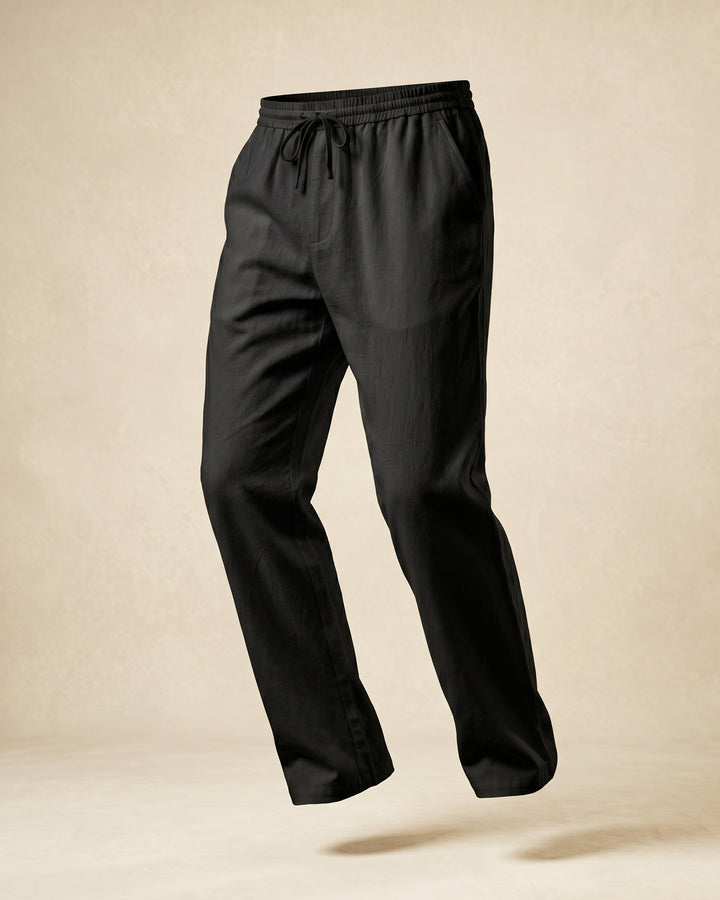 Umberto Lockere Leinenhose mit geradem Bein