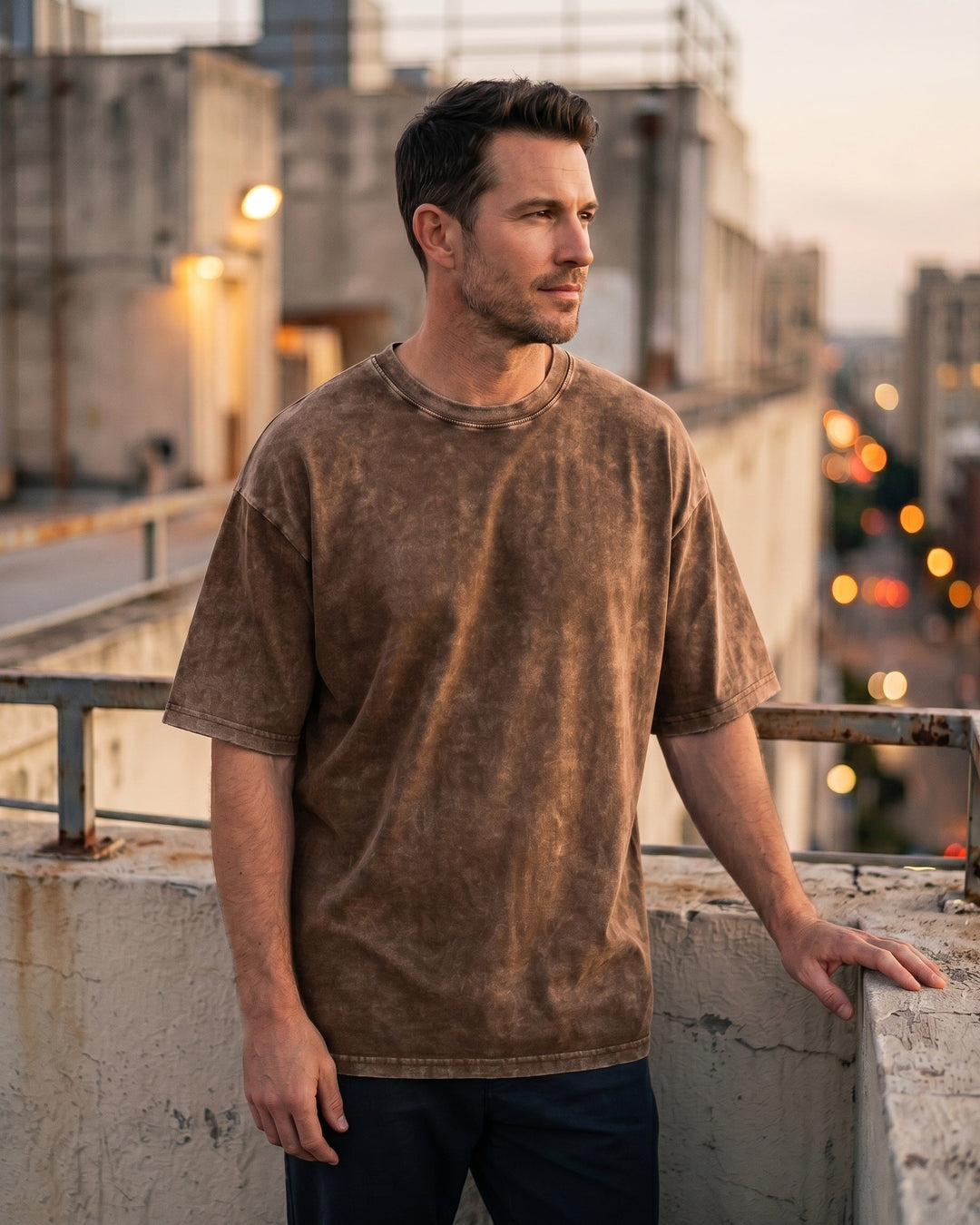 Elio Oversize-T-Shirt aus gewaschener Baumwolle