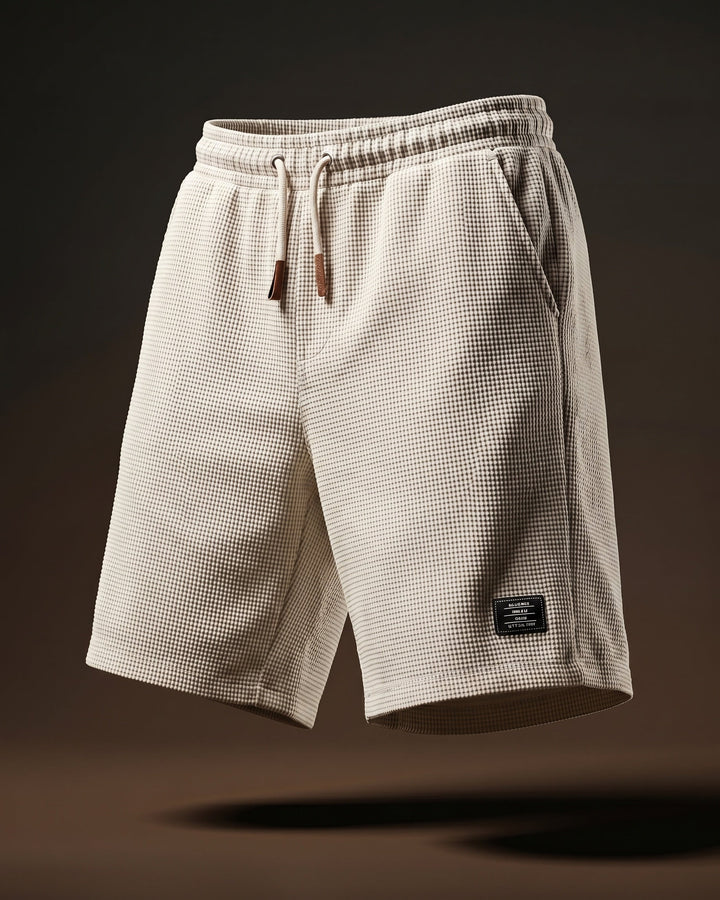 Tomas Lockere Waffelstrick-Shorts mit Kordelzug