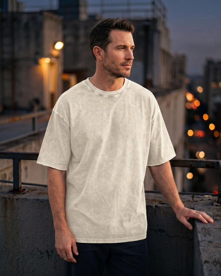 Elio Oversize-T-Shirt aus gewaschener Baumwolle