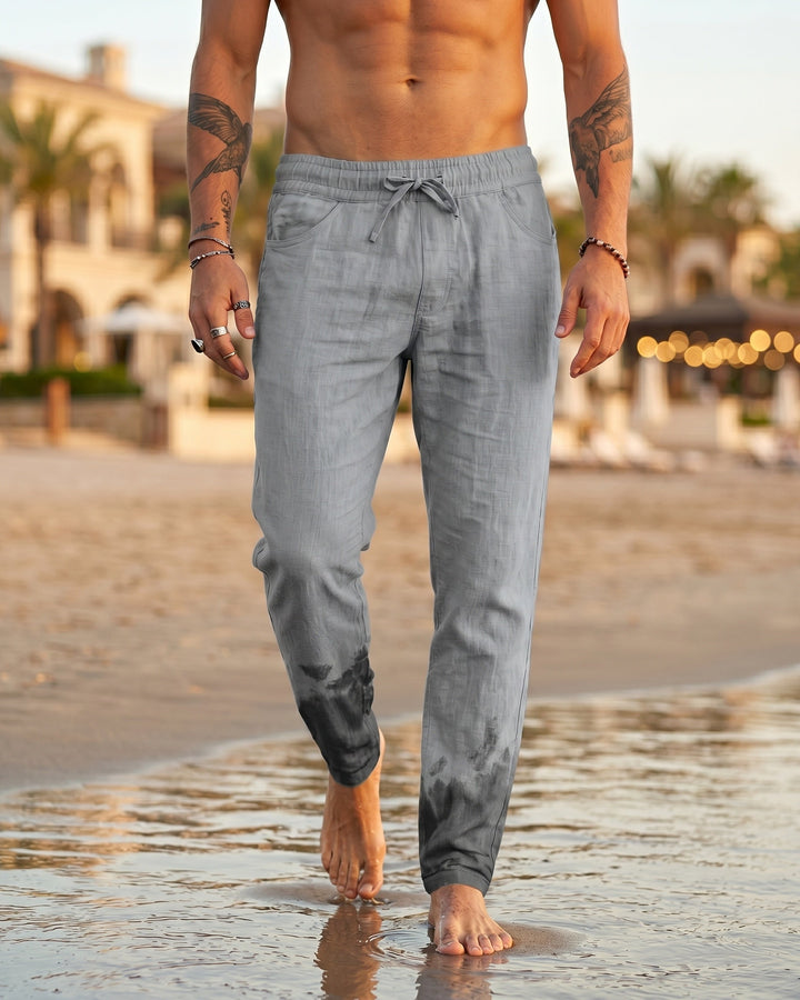Gennaro Lockere Leinenhose mit Kordelzug