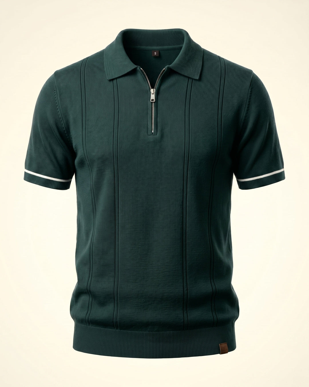Valerio Strick-Poloshirt aus Viskose-Mix mit Half-Zip
